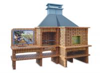 Ref. 333 - 338 cm x 69 cm et 105 cm x 274 cm, LxLxH | Grill 60 cm x 40 cm, LxL